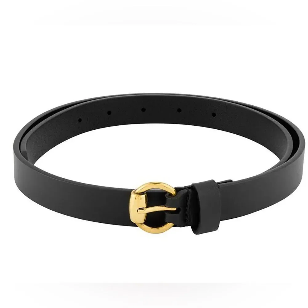 Gucci Slim Black Leather Belt 307519 90/36